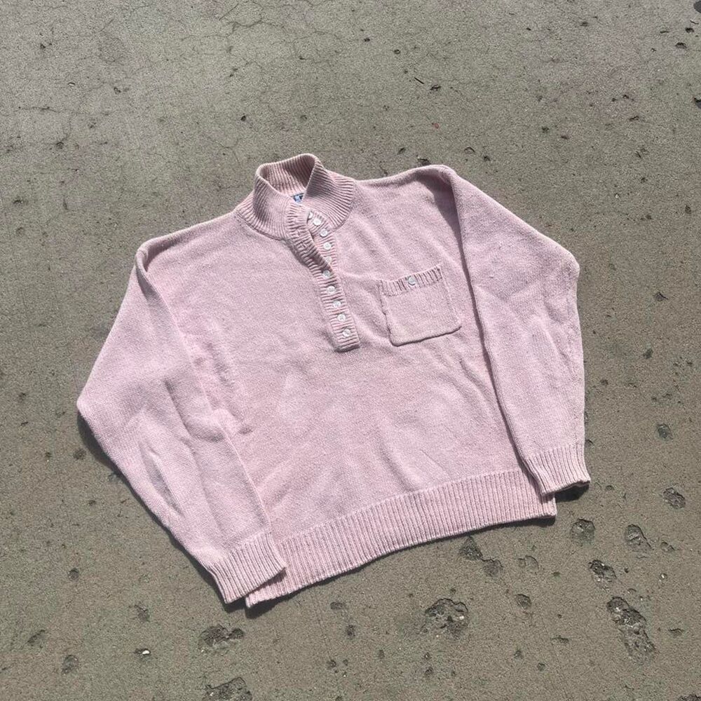 Vintage Hawk Old Money Y2K Henley Sweater